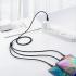 Mcdodo CA-6960 Mamba Series 3IN1 Lightning + Micro USB + Type-C Cable 1.2M - Black